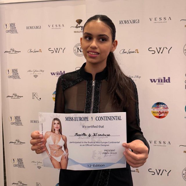 Azerbaijan’s rising fashion talent Kamilla Mammadzada turns heads in Italy as a featured designer at Miss Europe.